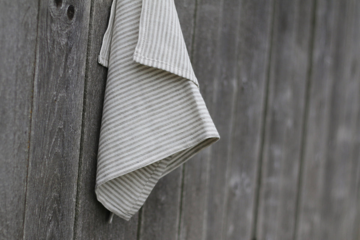 Striped Linen Tea Towel