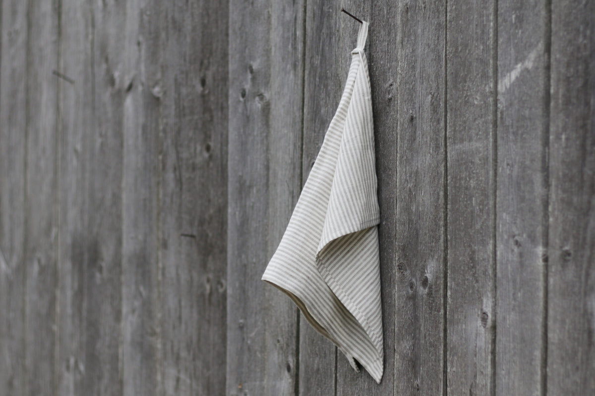 Striped Linen Tea Towel