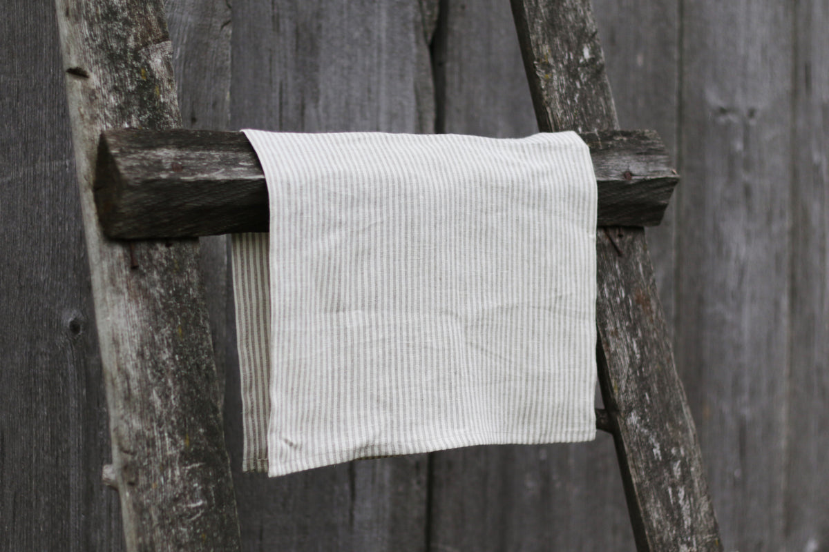 Striped Linen Tea Towel